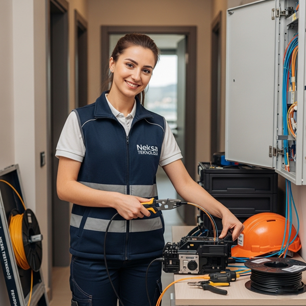 Daireye Fiber Kablo Çekme Hizmeti 18 Daireye Fiber Kablo Çekme Hizmeti